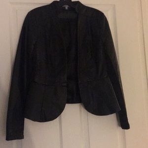 LG Charlotte Russe Black Leather Jacket Great Cond